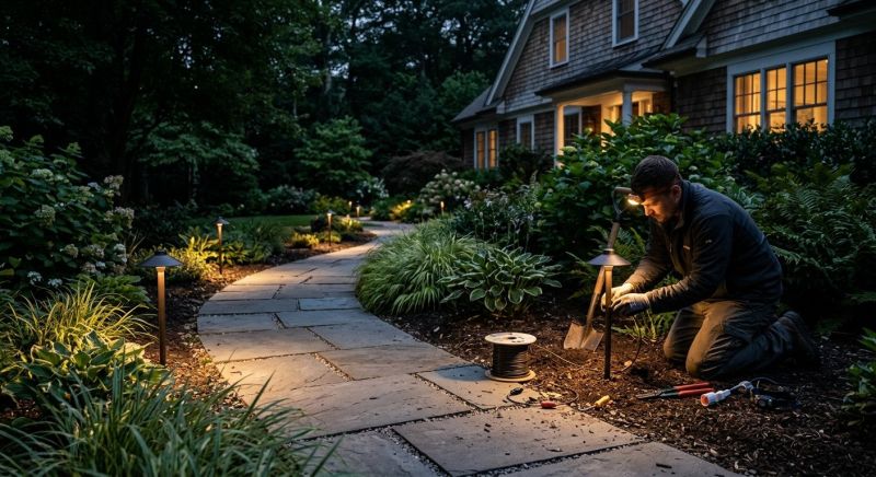 Courtyard Light Installation in Denver County, CO